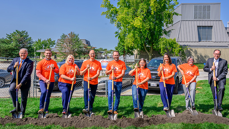 Breaking ground for a new oncology wing in Urbana